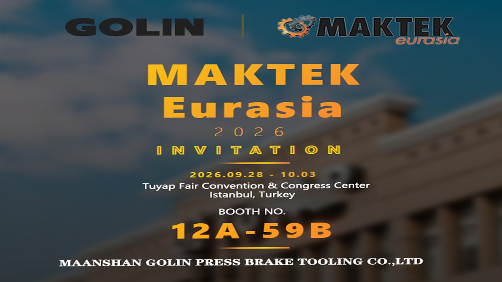 Meet GOLIN at MAKTEK Eurasia 2026